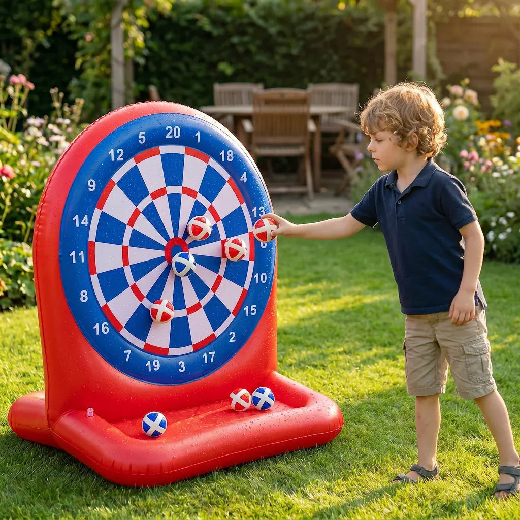 Inflatable Sticky Darts Water Target Game for Outdoor Backyard Fun