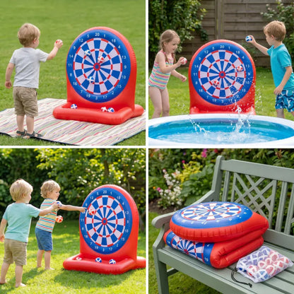 Inflatable Sticky Darts Water Target Game for Outdoor Backyard Fun