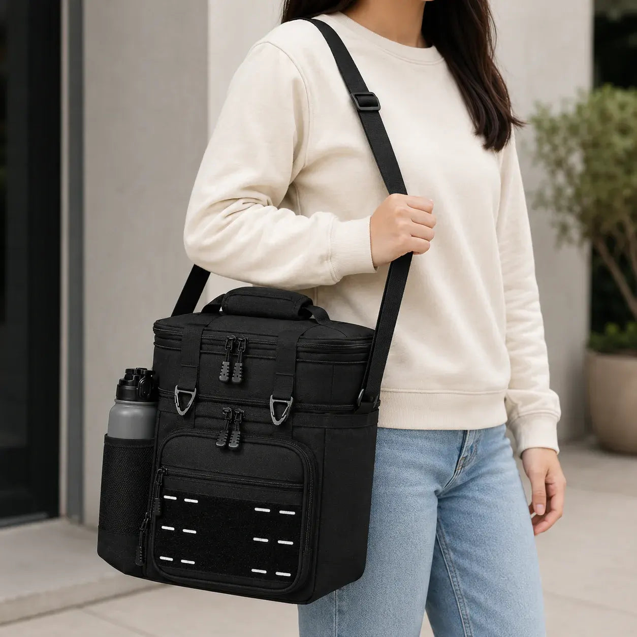 Insulated Cooler Lunch Tote with Shoulder Strap