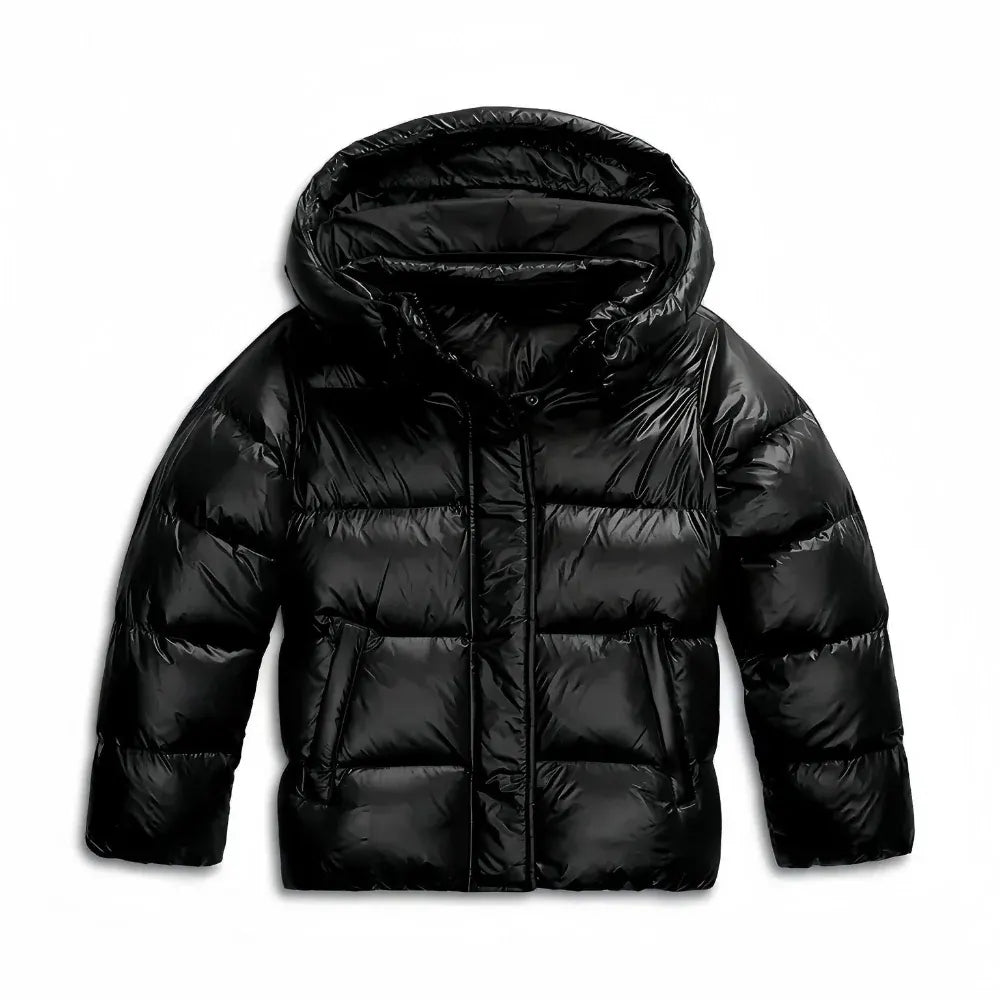 Insulated Hooded Puffer Coat for Women - Warm Winter Outerwear
