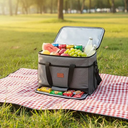 Insulated Zippered Cooling Cooler Bag for Food Storage