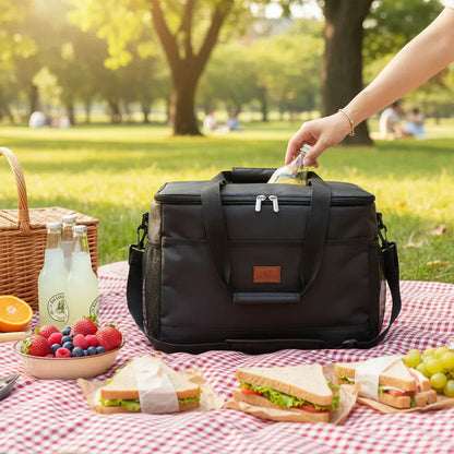 Insulated Zippered Cooling Cooler Bag for Food Storage