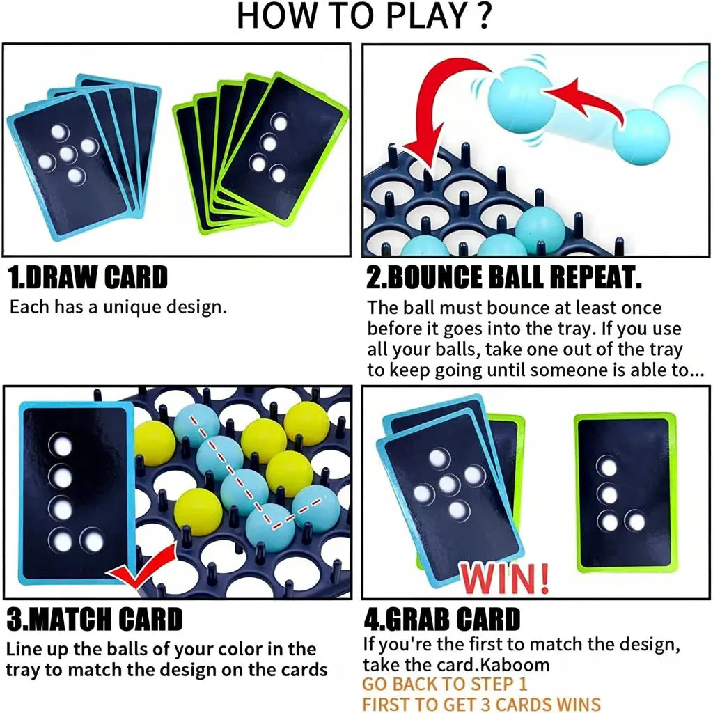 Interactive Ball Toss Connect Board Game for Parties