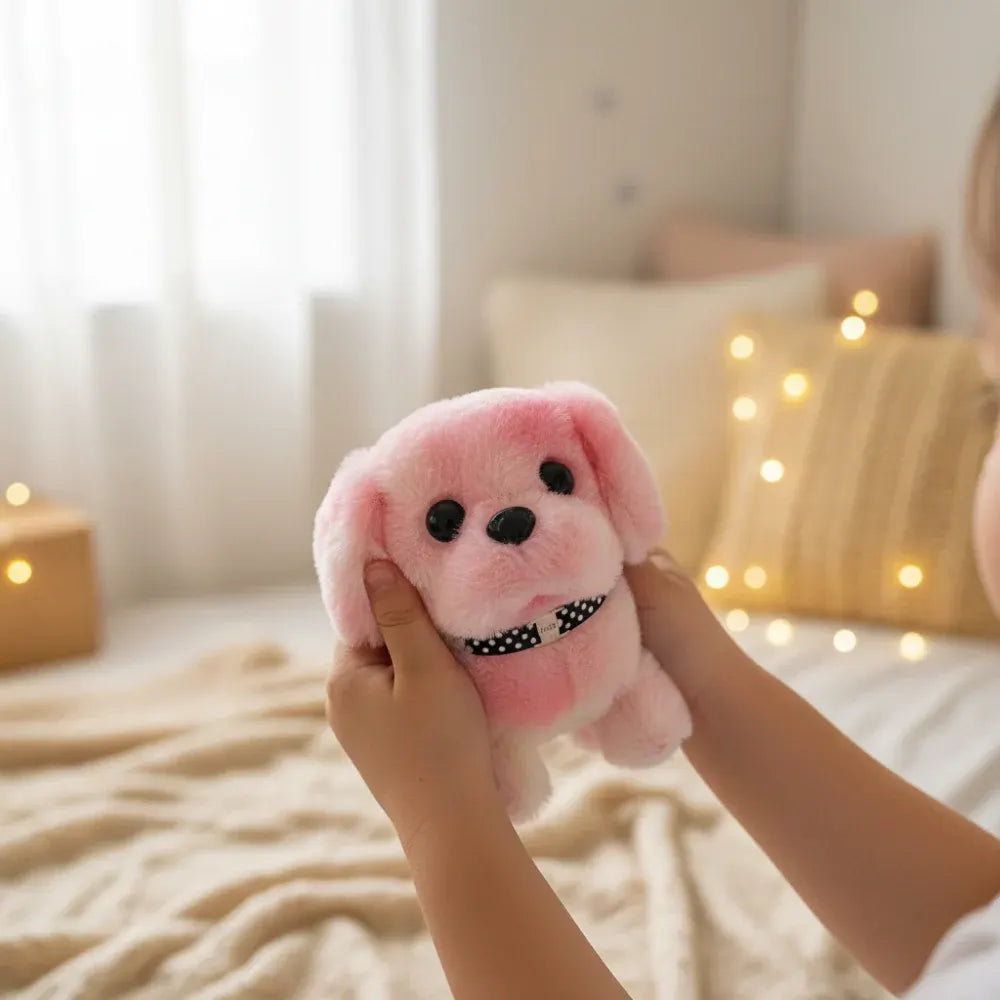 Interactive Barking Puppy Plush Figure with Walking Motion