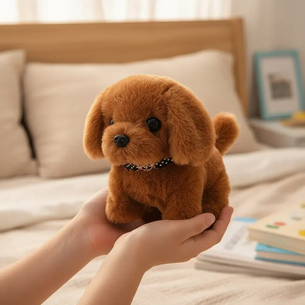 Interactive Barking Puppy Plush Figure with Walking Motion