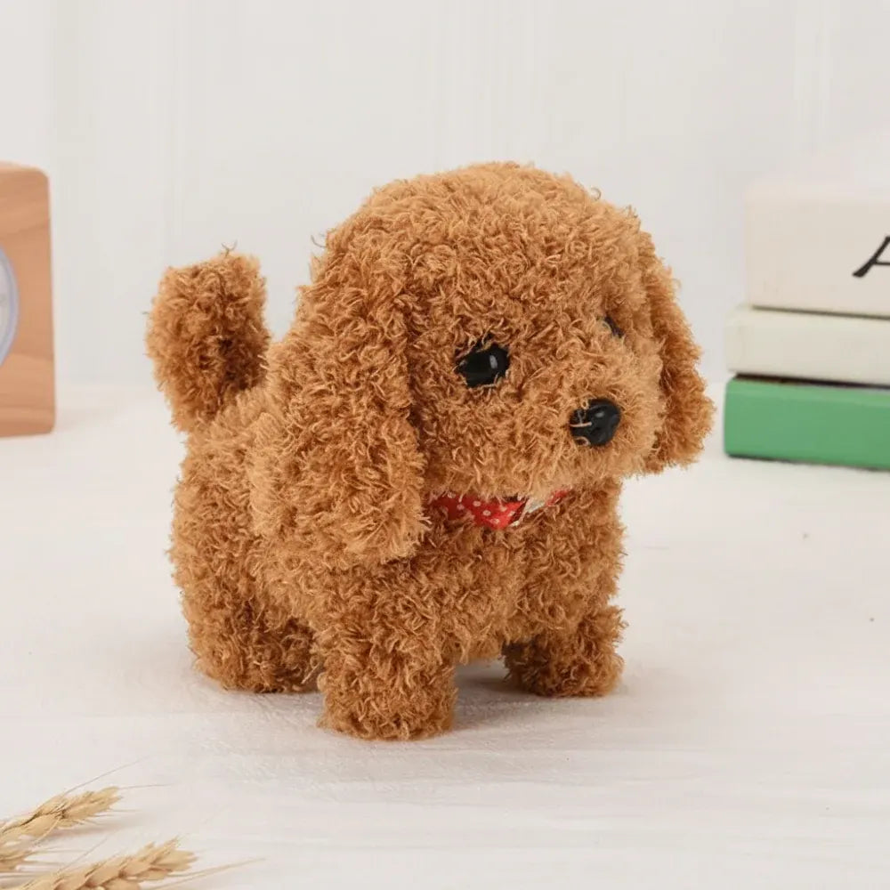 Interactive Barking Puppy Plush Figure with Walking Motion