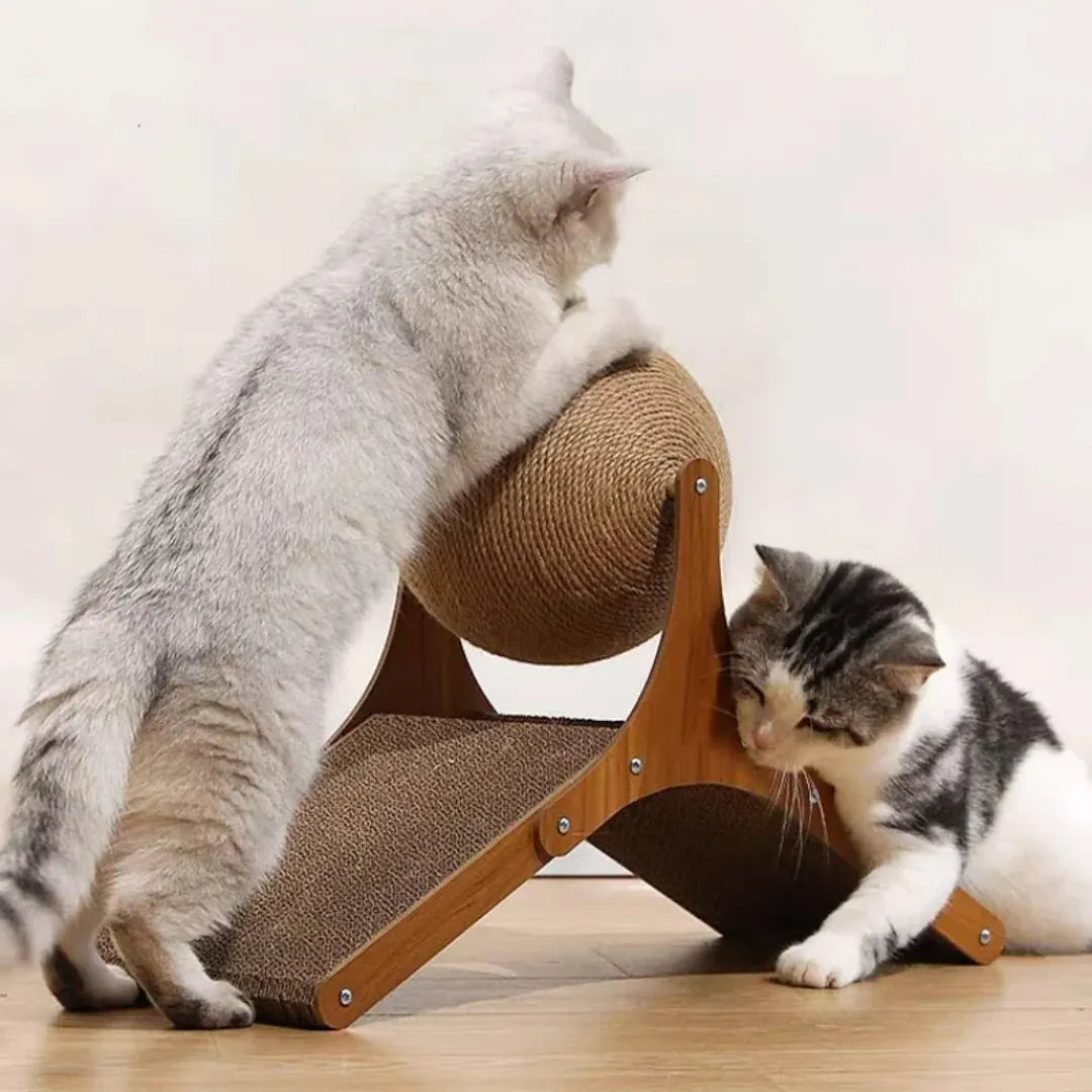 Interactive Cat Climbing Toy with Scratch Ball