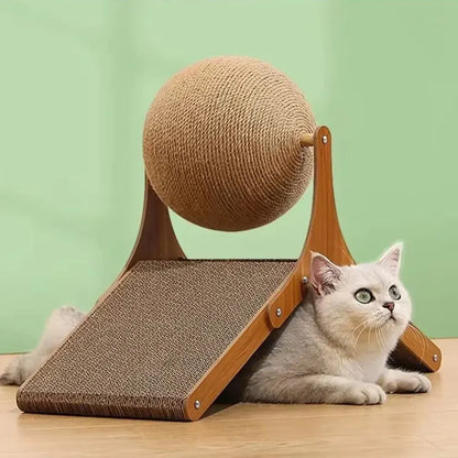 Interactive Cat Climbing Toy with Scratch Ball