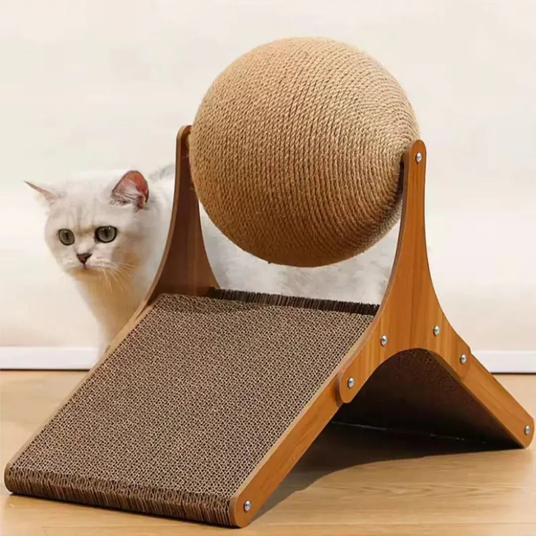 Interactive Cat Climbing Toy with Scratch Ball