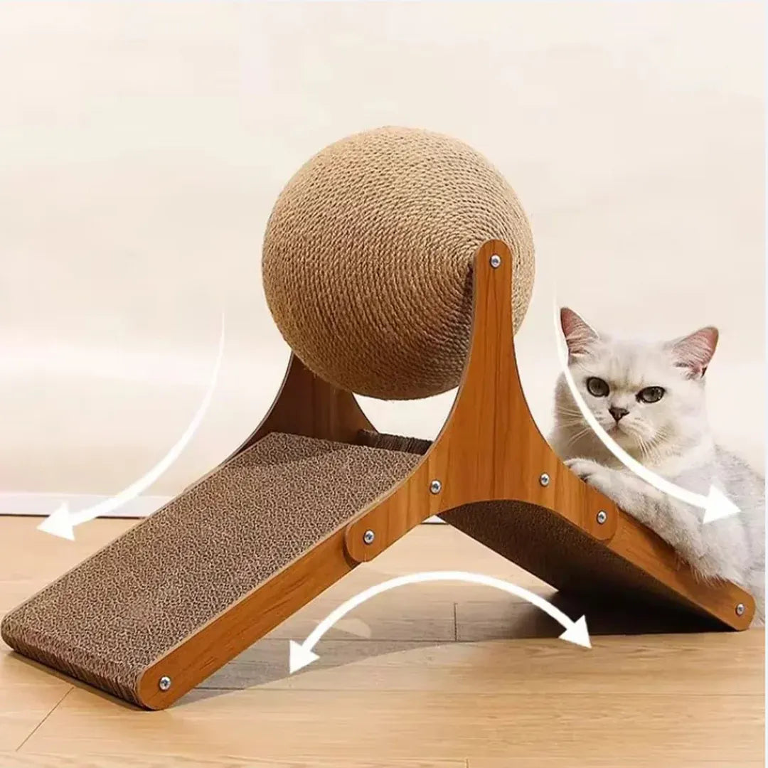 Interactive Cat Climbing Toy with Scratch Ball