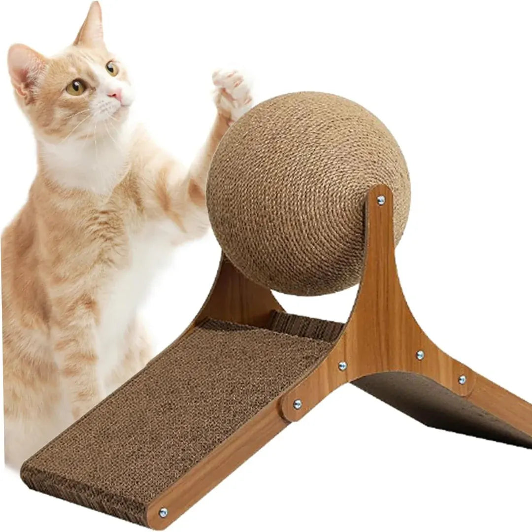 Interactive Cat Climbing Toy with Scratch Ball
