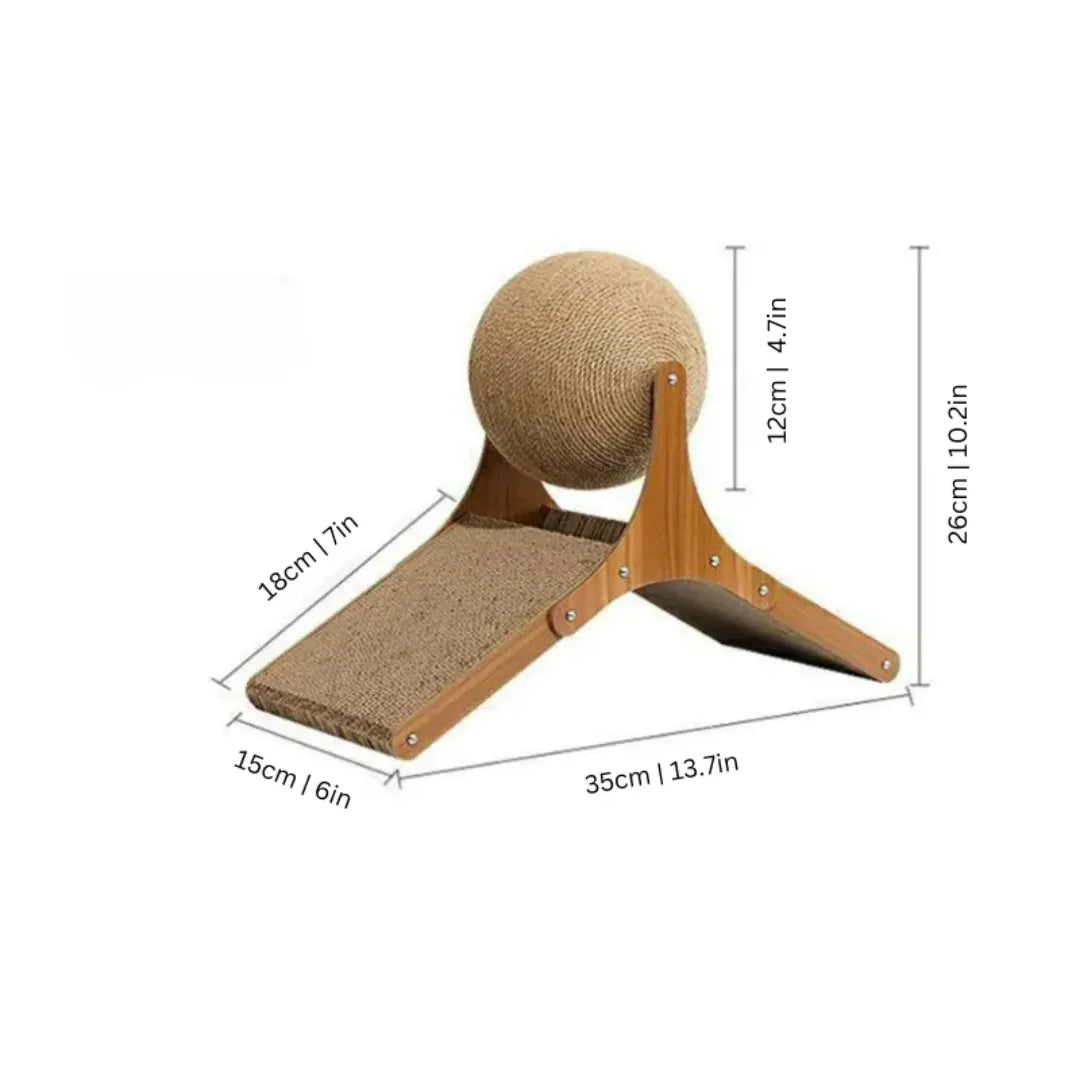 Interactive Cat Climbing Toy with Scratch Ball