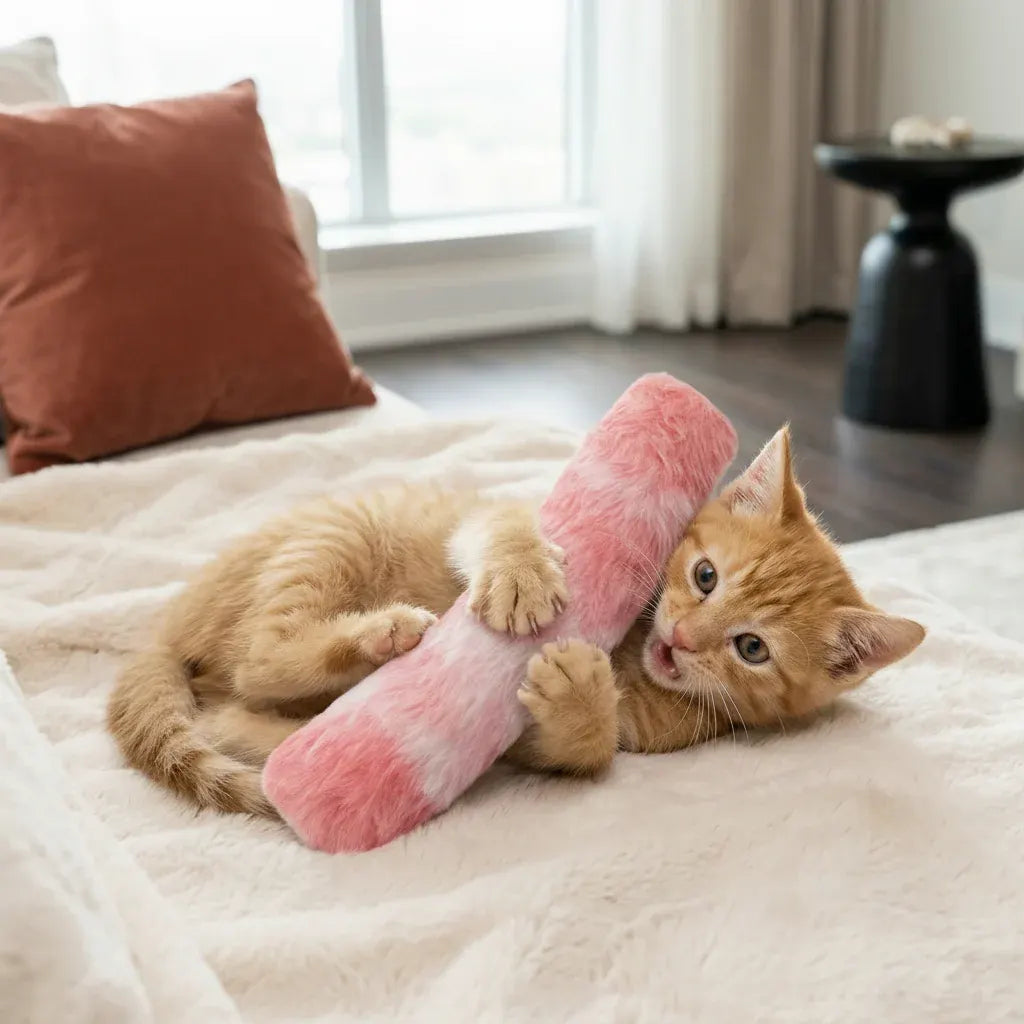 Interactive Catnip Plush Kick Pillow Chew Toy for Cats