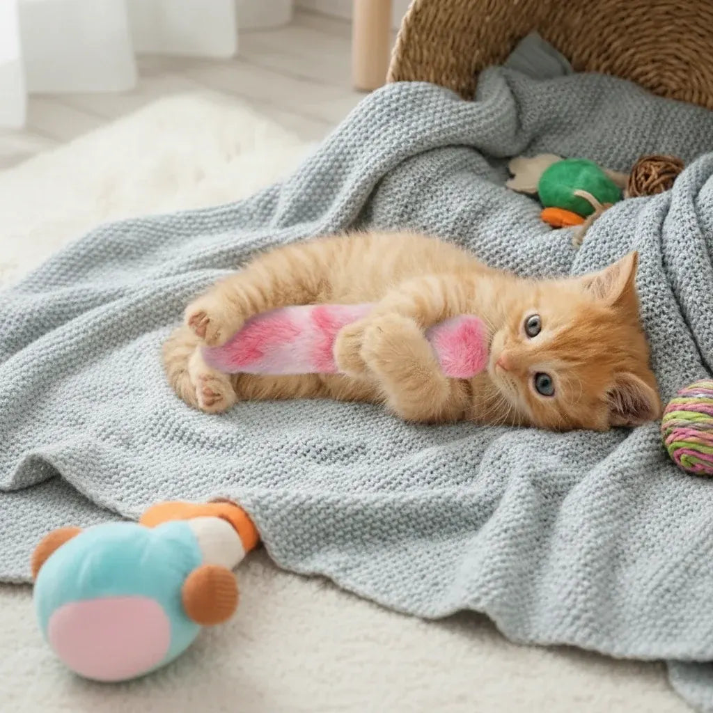 Interactive Catnip Plush Kick Pillow Chew Toy for Cats