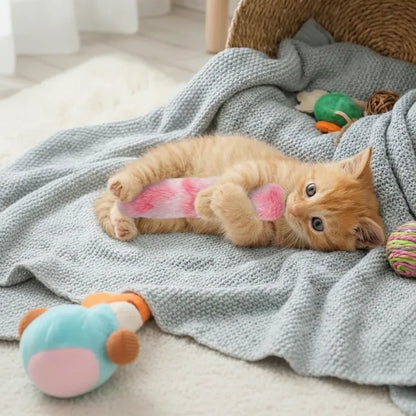 Interactive Catnip Plush Kick Pillow Chew Toy for Cats