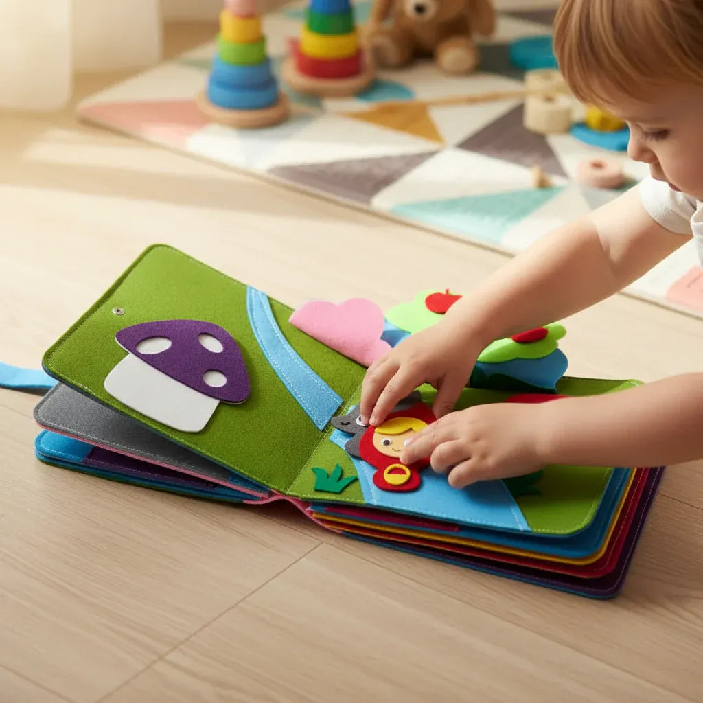 Interactive Felt Storyboard Book Set for Toddler Learning & Development
