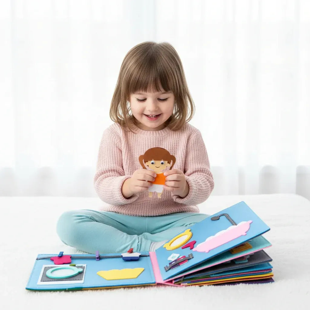 Interactive Felt Storyboard Book Set for Toddler Learning & Development