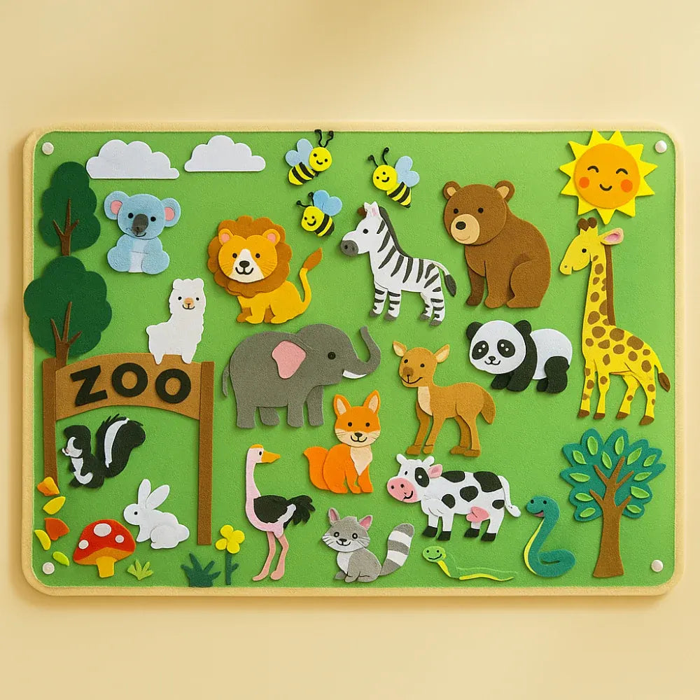 Interactive Felt Wall Board for Kids Learning Display
