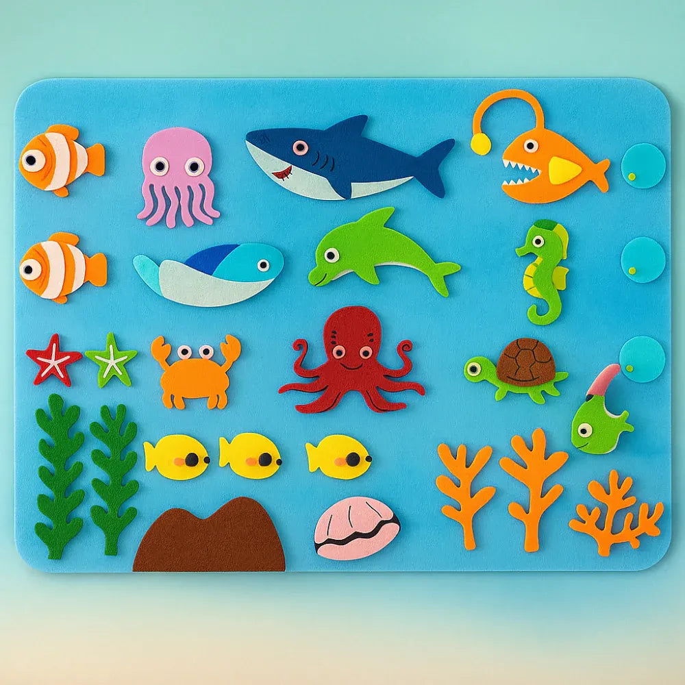 Interactive Felt Wall Board for Kids Learning Display
