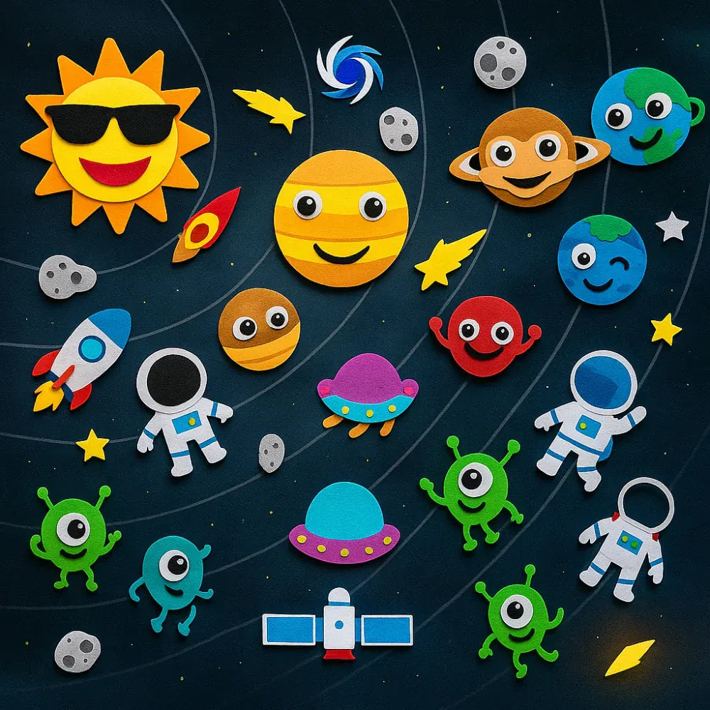 Interactive Felt Wall Board for Kids Learning Display