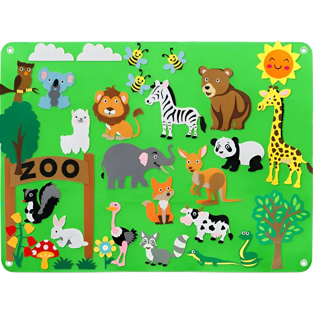 Interactive Felt Wall Board for Kids Learning Display