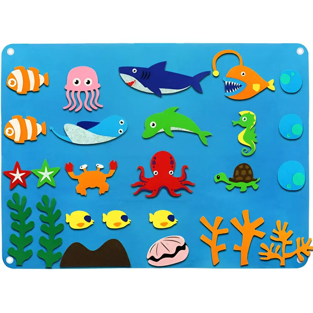 Interactive Felt Wall Board for Kids Learning Display