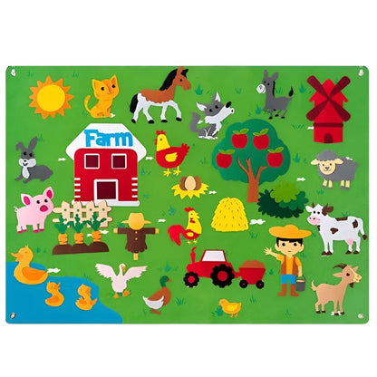 Interactive Felt Wall Board for Kids Learning Display