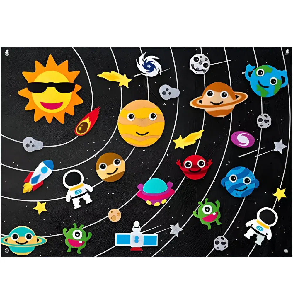 Interactive Felt Wall Board for Kids Learning Display