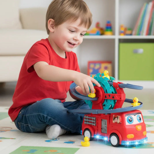 Interactive Fire Truck Educational Toy Vehicle Playset