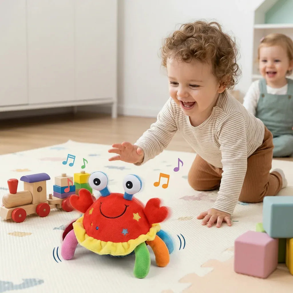Interactive Musical Crab Activity Learning Toy for Kids
