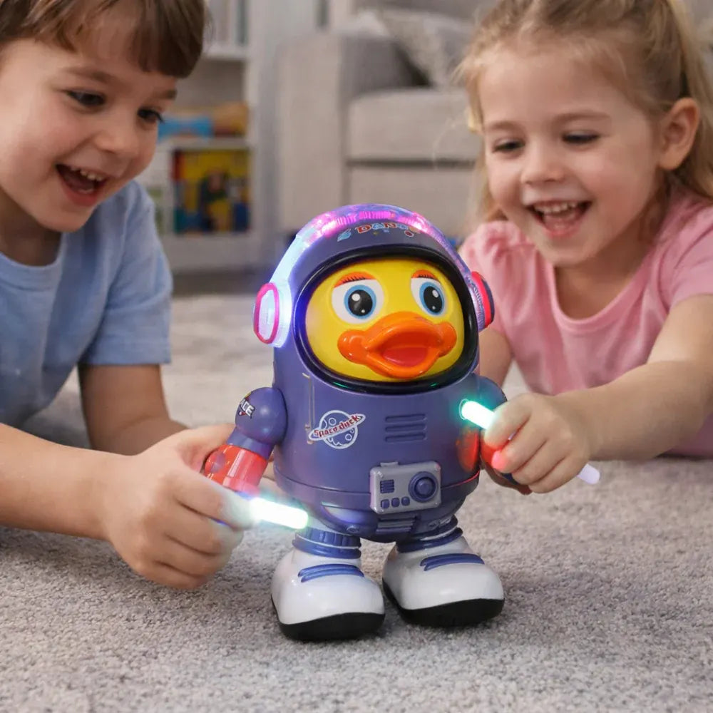 Interactive Musical Dancing Astronaut Duck Figure Toy