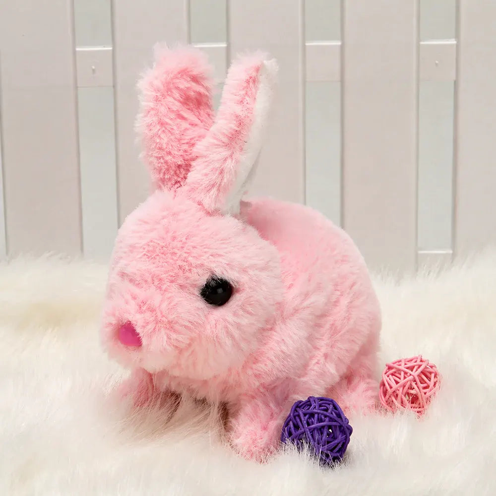 Interactive Plush Bunny Toy with Sound and Movement