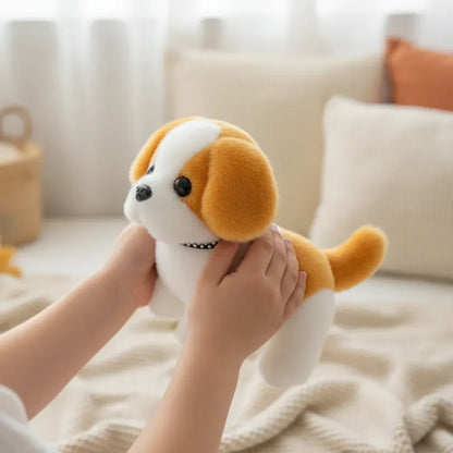 Interactive Plush Puppy Robot with Barking Motion Feature