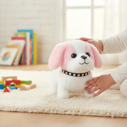 Interactive Plush Puppy Robot with Barking Motion Feature