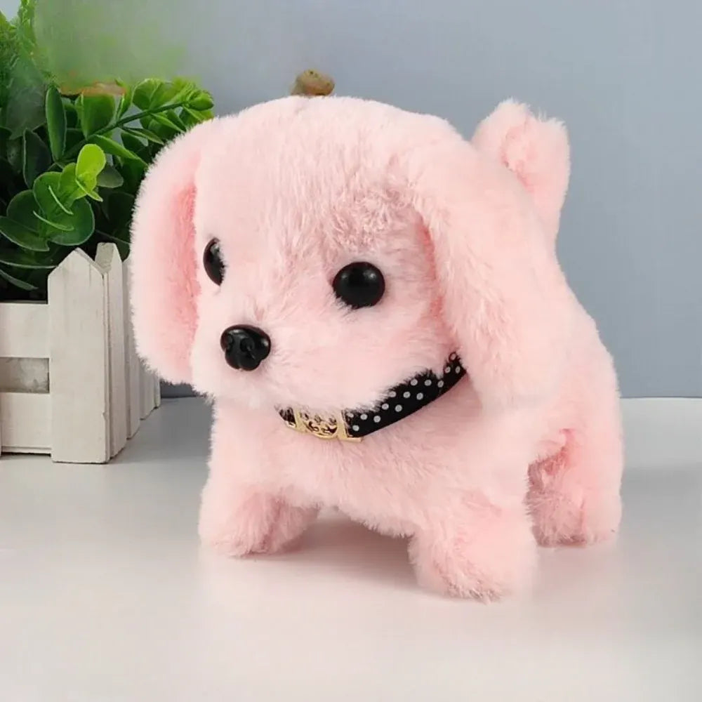 Interactive Plush Puppy Robot with Walking and Barking Action