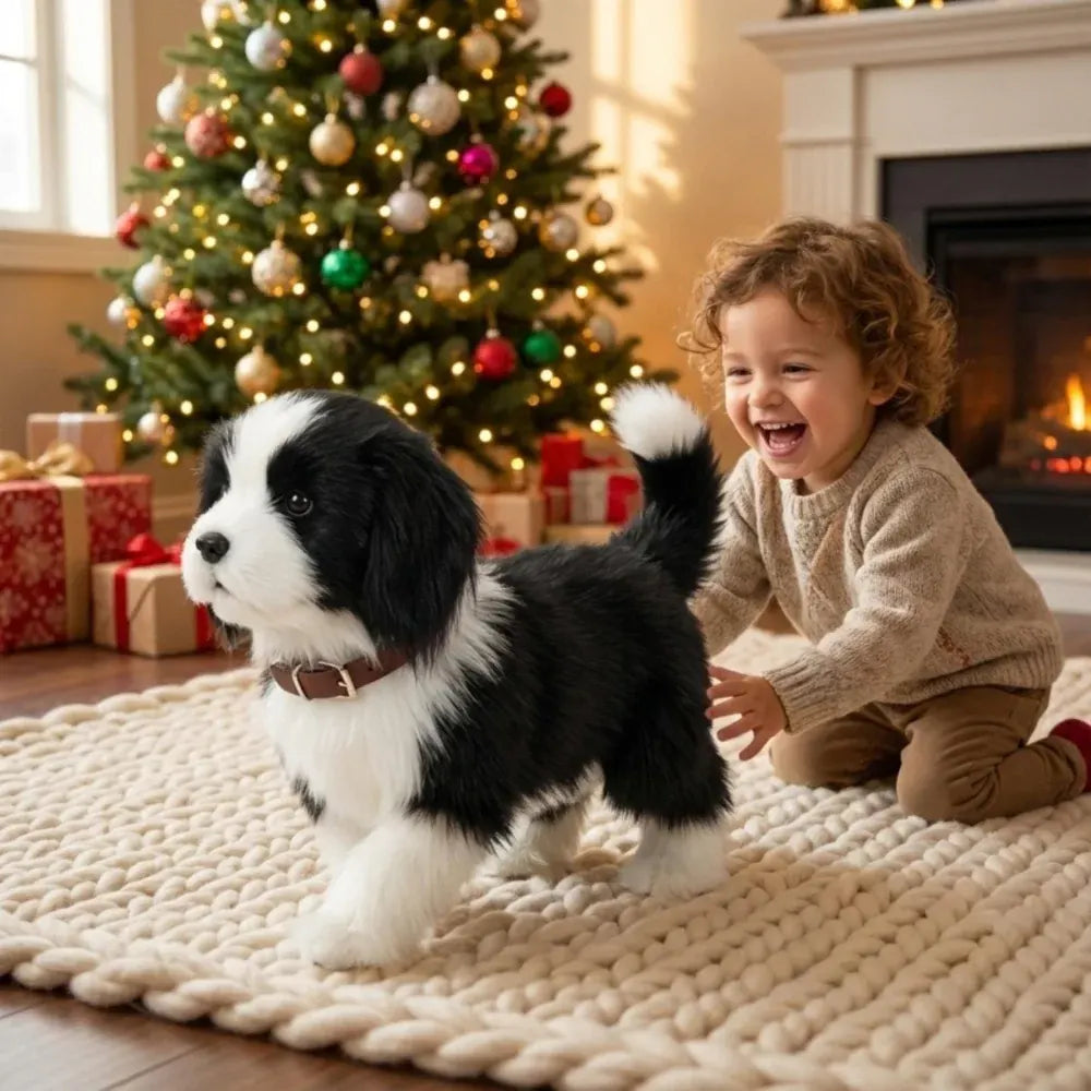 Interactive Puppy Robot with Walking, Barking & Gesture Control Features