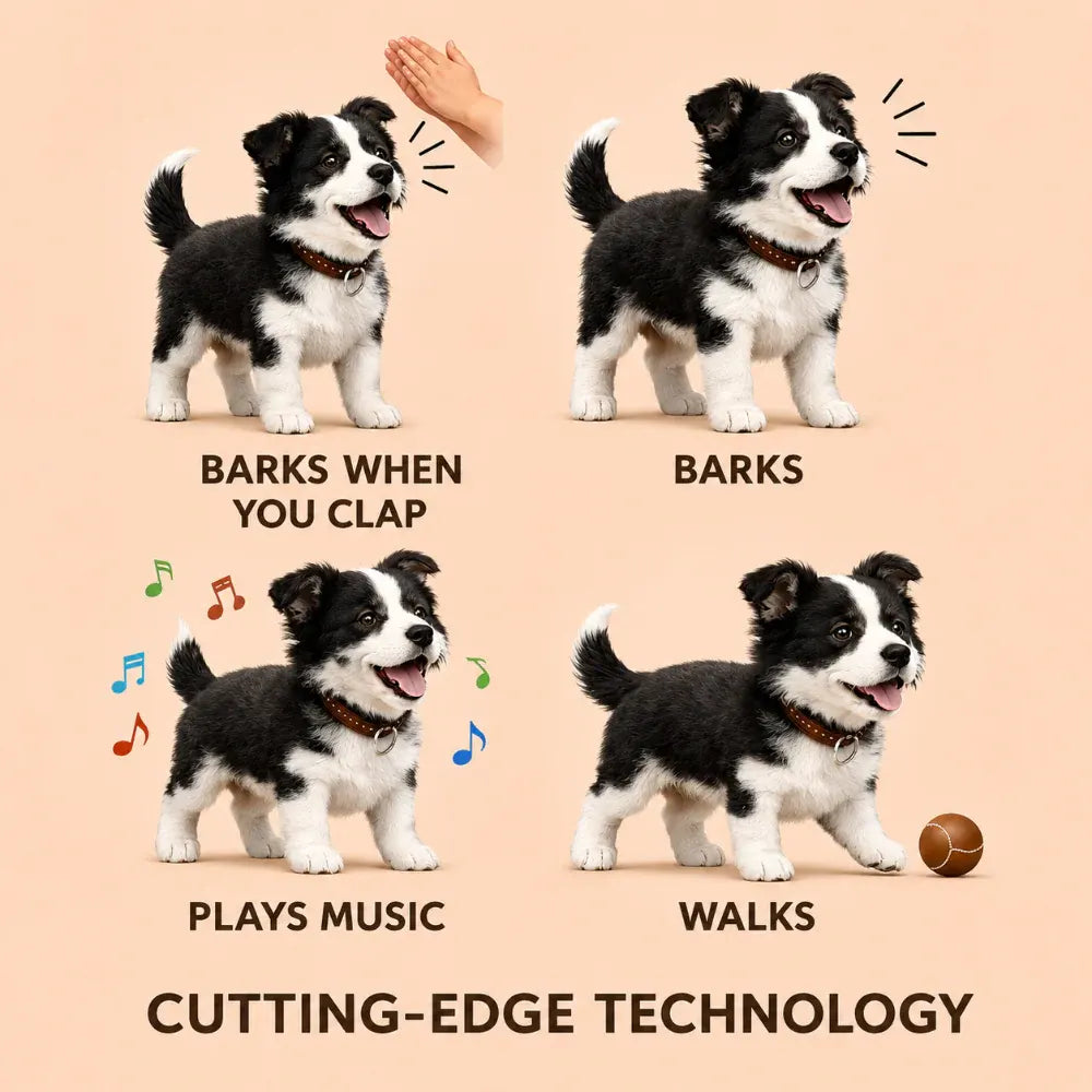Interactive Puppy Robot with Walking, Barking & Gesture Control Features