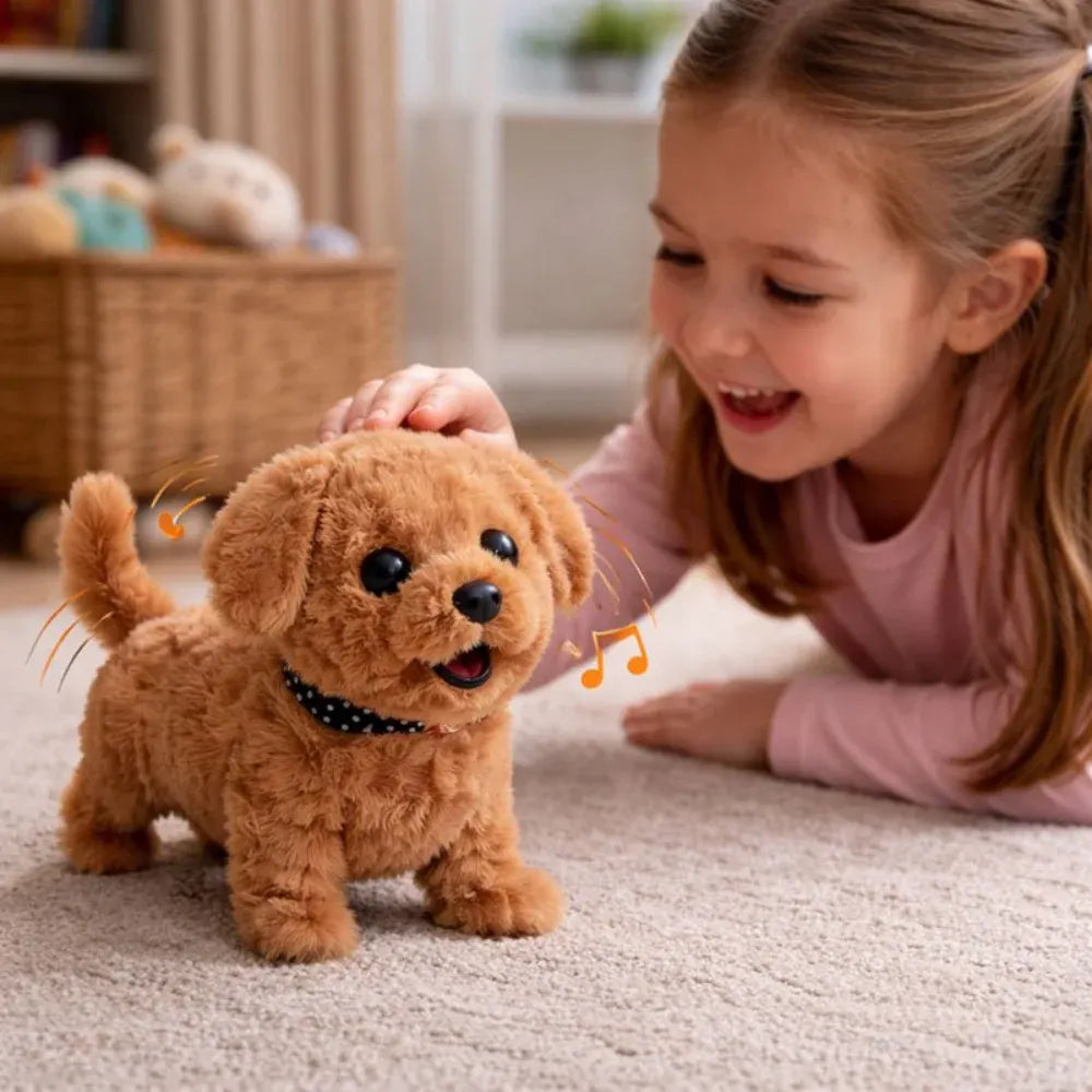 Interactive Robotic Puppy Plush – Realistic Walking Dog Toy