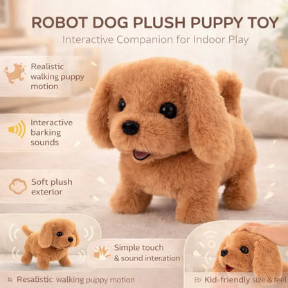 Interactive Robotic Puppy Plush – Realistic Walking Dog Toy