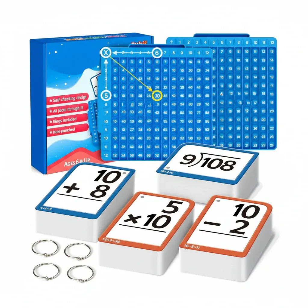 Interactive Silicone Flashcard Board Set for Math Learning