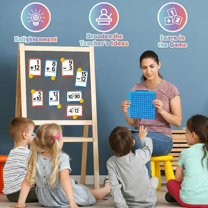 Interactive Silicone Flashcard Board Set for Math Learning