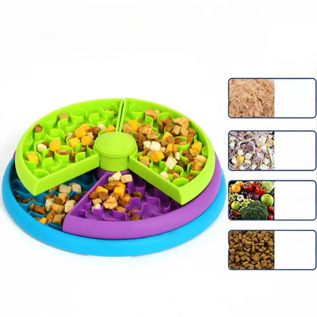 Interactive Slow Feeder Puzzle Bowl for Healthy Dog Eating