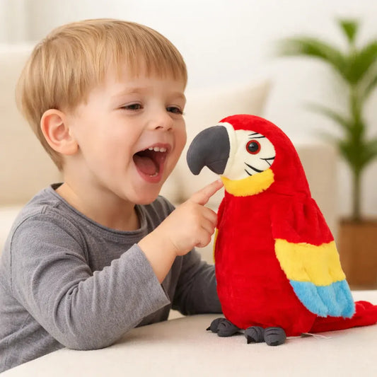 Interactive Talking Parrot Plush – Voice-Repeating Toy for Kids Learning