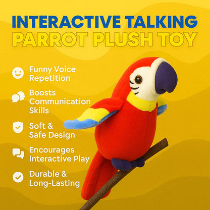 Interactive Talking Parrot Plush – Voice-Repeating Toy for Kids Learning