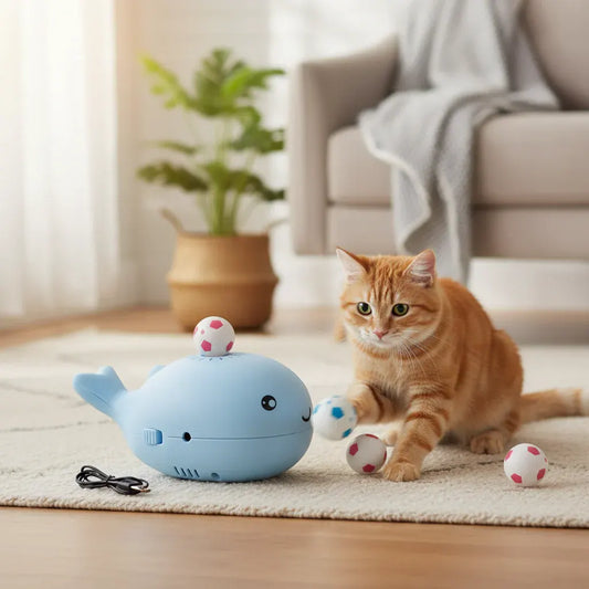 Interactive Treat-Dispensing Ball Toy for Cats – Engaging Playtime Fun