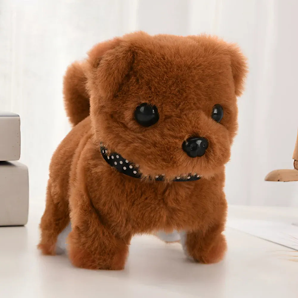 Interactive Walking Barking Plush Puppy Robot Toy for Dogs