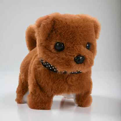 Interactive Walking Barking Plush Puppy Robot Toy for Dogs