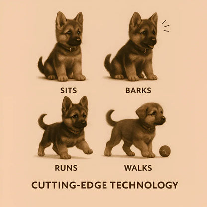 Interactive Walking Barking Plush Puppy Robot Toy for Dogs