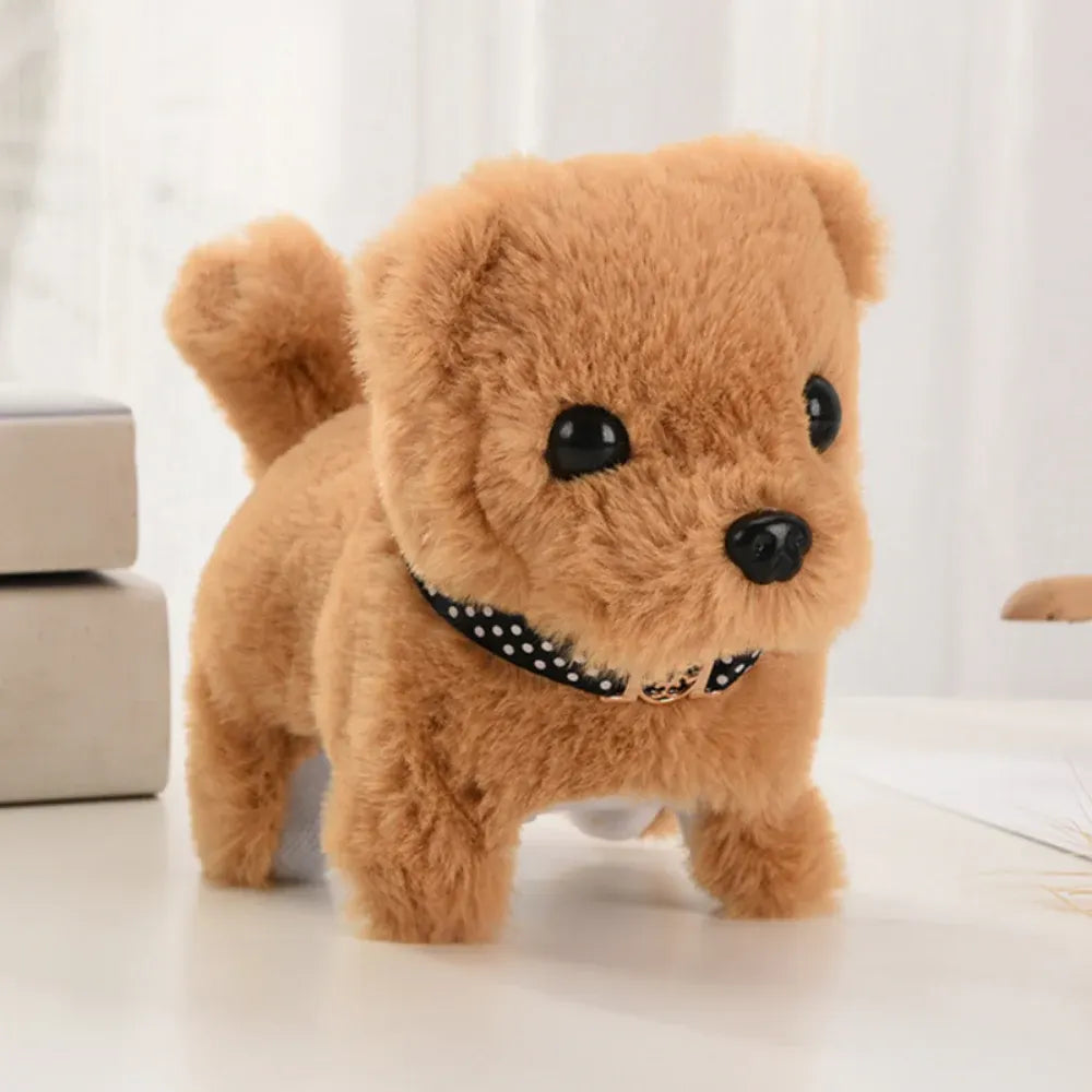 Interactive Walking Barking Plush Puppy Robot Toy for Dogs