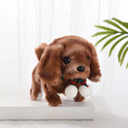 Interactive Walking Barking Plush Puppy Robot Toy for Dogs